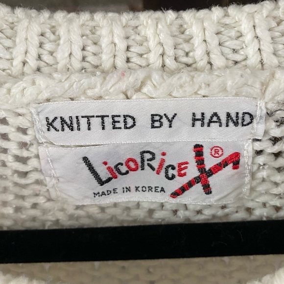 Vintage Licorice Hand Knit Sweater Vest - Picture 3 of 4